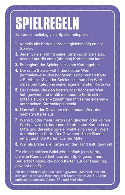 K-Pop Kartenspiel Top Trumps *Deutsche Version*
