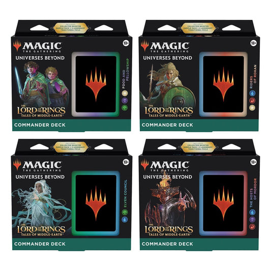 Magic the Gathering The Lord of the Rings: Tales of Middle-earth Commander-Decks Display (4) englisch