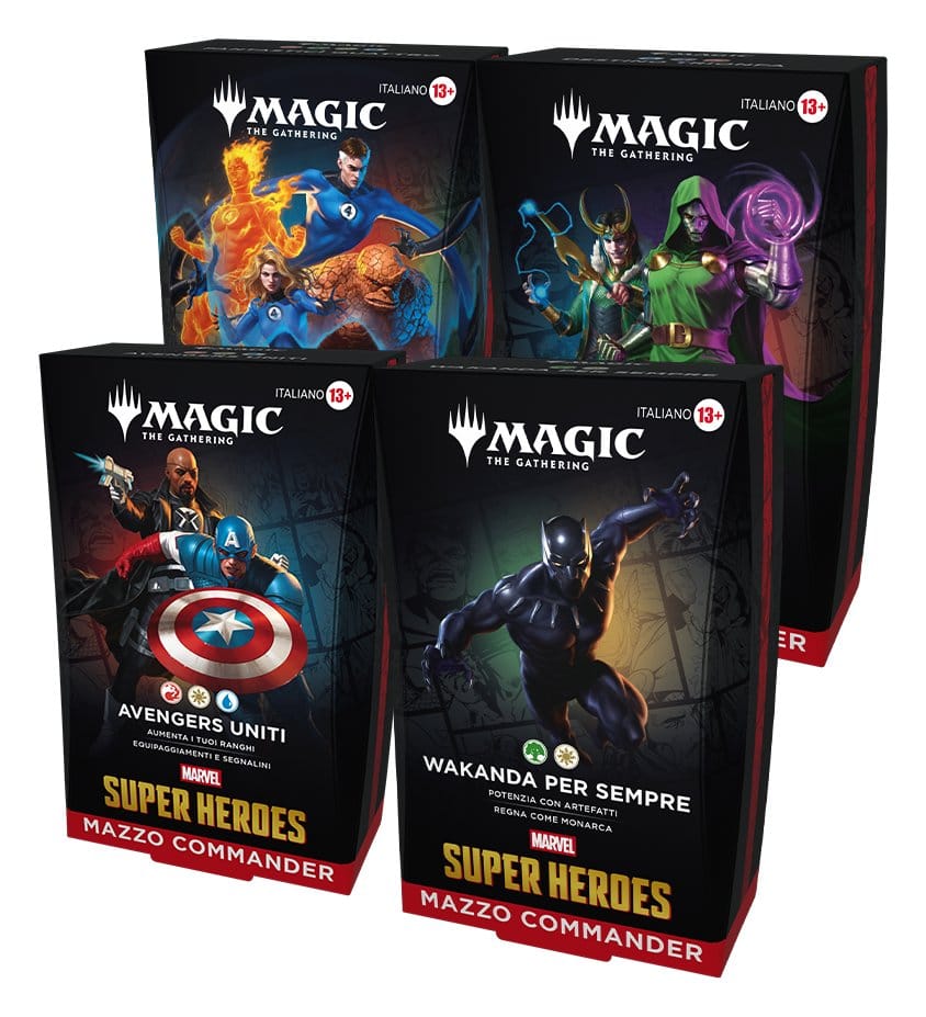 Magic the Gathering Marvel Super Heroes Commander Decks Umkarton (4) italienisch