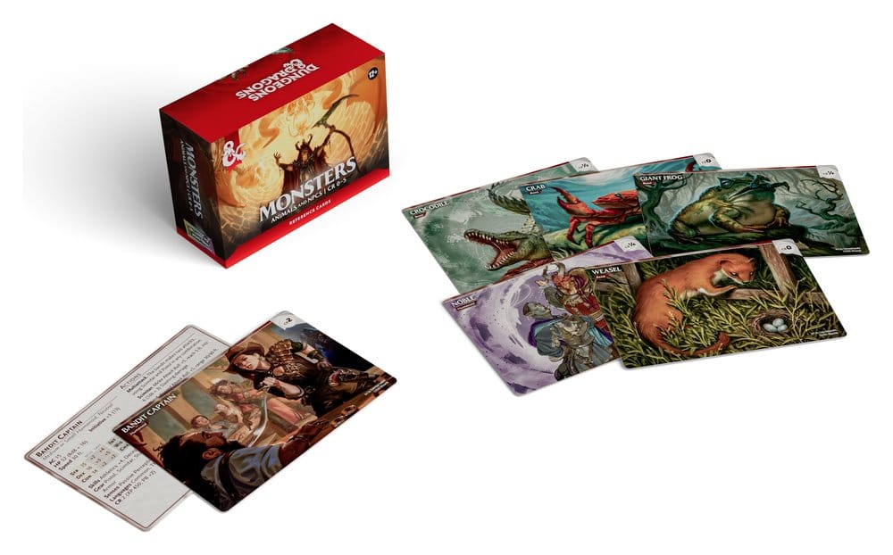Dungeons & Dragons RPG Referenzkarten: Monster (Tiere und NSCs) *Englische Version*