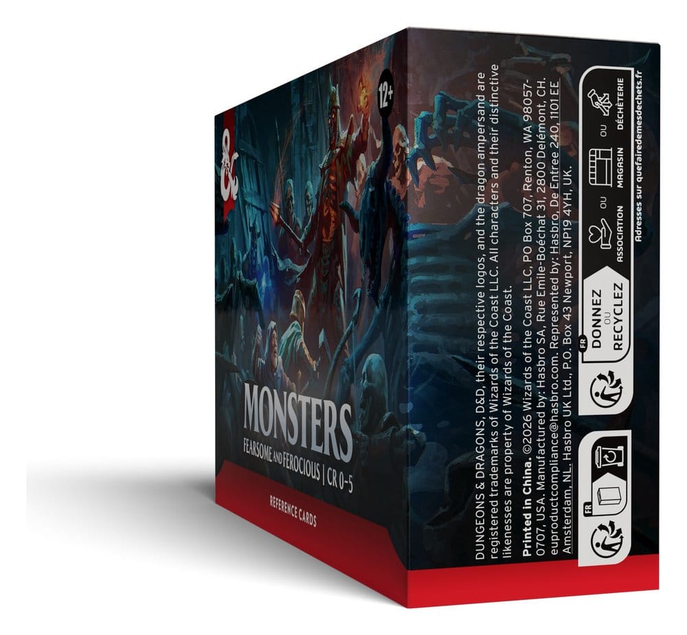 Dungeons & Dragons RPG Referenzkarten: Monster (Furchterregend und Wild) *Englische Version*
