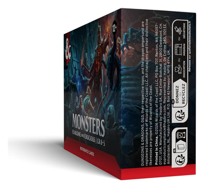 Dungeons & Dragons RPG Referenzkarten: Monster (Furchterregend und Wild) *Englische Version*