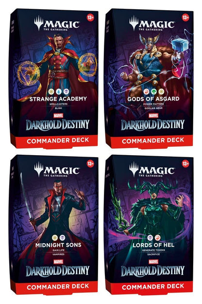 Magic the Gathering Marvel: Darkhold Destiny Commander-Decks Umkarton (4) englisch