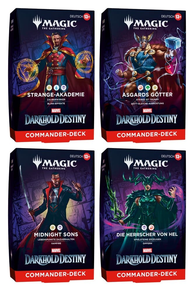Magic the Gathering Marvel: Darkhold Destiny Commander-Decks Umkarton (4) deutsch