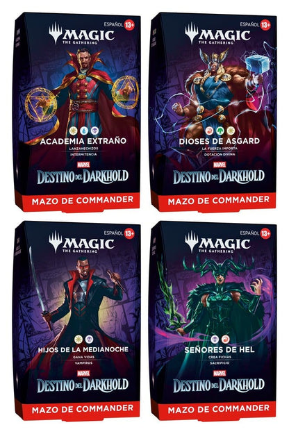 Magic the Gathering Marvel: Destino del Darkhold Commander-Decks Umkarton (4) spanisch