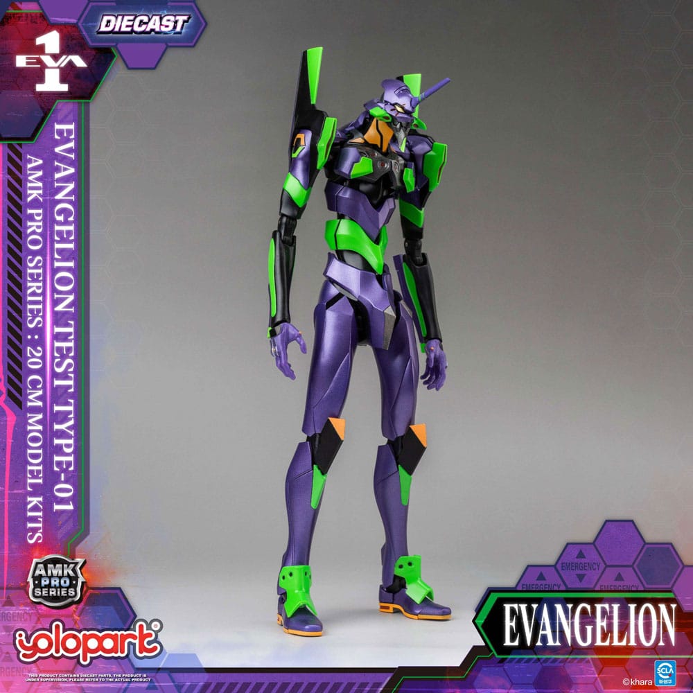 Neon Genesis Evangelion AMK Pro Series Plastic Model Kit Eva-01 Test Type 20 cm