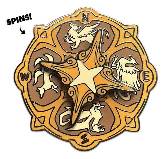 Quincy's Tavern Ansteck-Pin Compass 5 cm