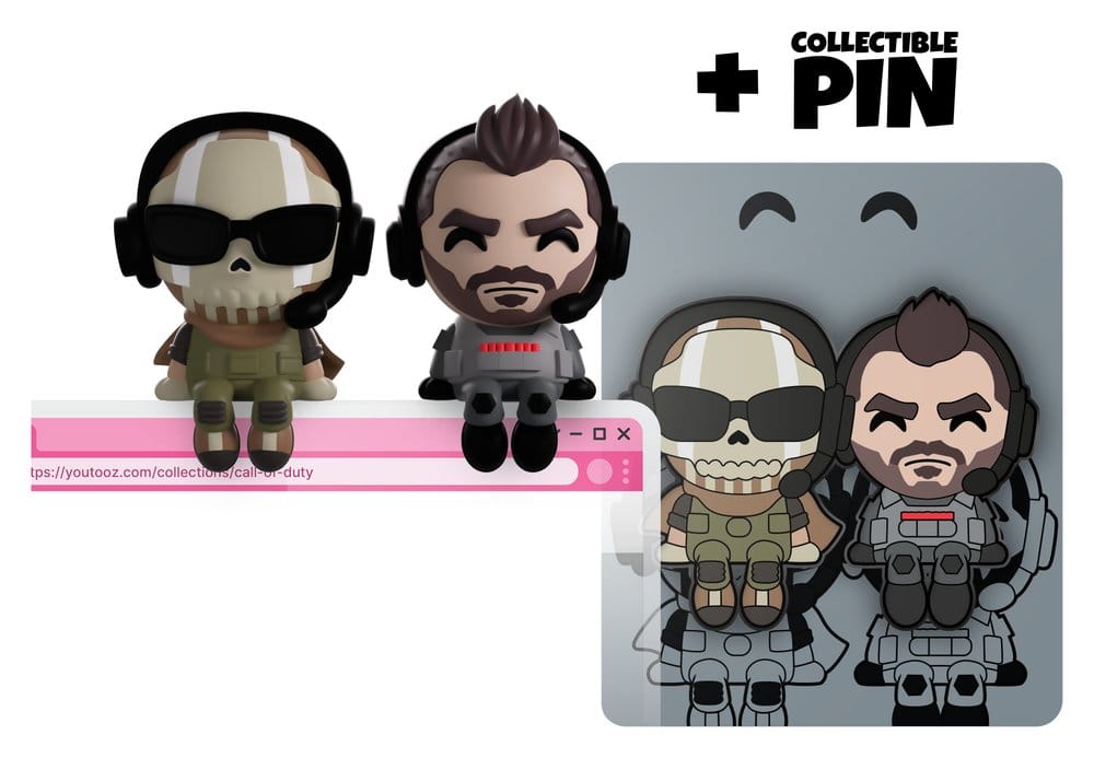 Call of Duty Vinyl Figuren Ghost & Soap Monitor Buddiez 7 cm