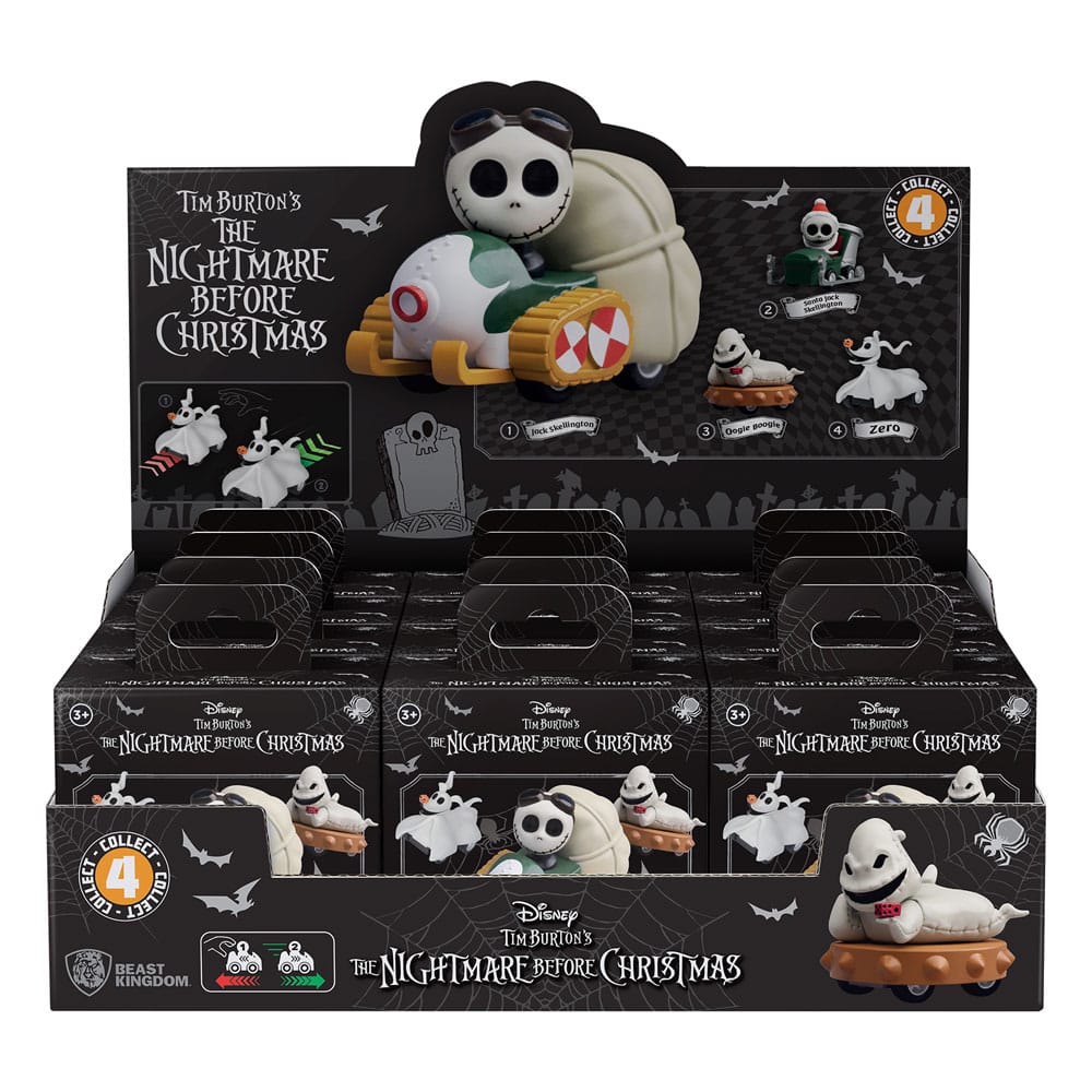 Nightmare Before Christmas Zoom Hero Rückzug-Fahrzeuge mit Figuren (Blind Box Ver.) Display (12)