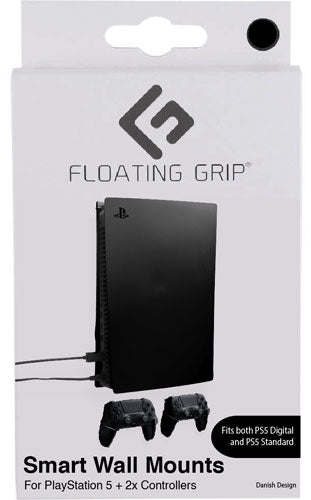 PS5 Wandhalterung Konsole Bundle schwarz Wall Moun  Für PS-5 Konsole + 2 Controller FLOATING GRIP