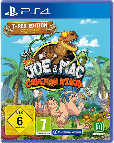 New Joe &amp; Mac: Caveman Ninja PS-4 T-Rex Ed.