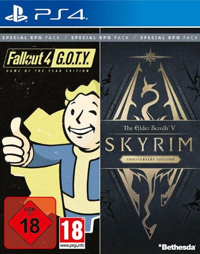 Bethestda RPG Pack 2 PS-4Skyrim Anniversary + Fallout 4 GOTY - Celestial GameShop - 5055856430681