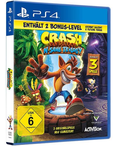 Crash Bandicoot PS-4 N-Sane Triology NEU inkl. 2 Bonus-Level - Celestial GameShop - 5030917236686