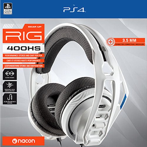 PS4 Headset Nacon 400HS white - Celestial GameShop - 5033588053910
